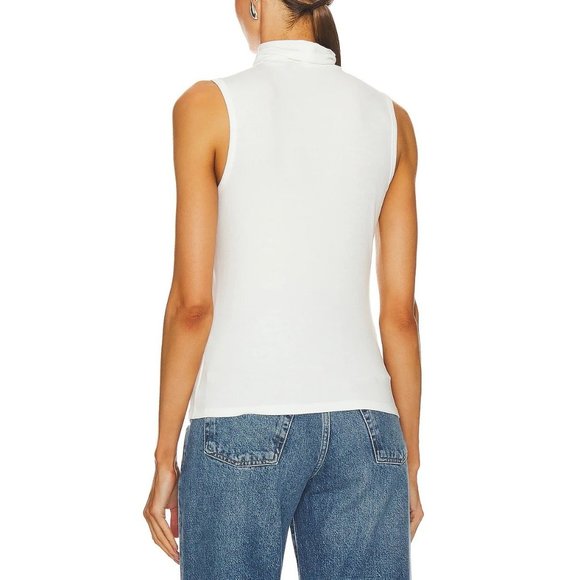 THEORY Wendel Sleeveless Turtleneck Top - White - NWT - XS - Picture 3 of 6